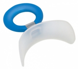 картинка  933020 -Вестибулярная пластина MUPPY™ стандартная, мягкая, прозрачная, LARGE (с синим кольцом, от 5 до 8 лет)