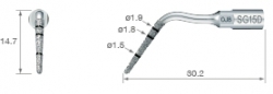SG15C - удлиненная насадка для использования в имплантологии к ультразвуковой хирургической системе VarioSurg, алмазное покрытие, диаметр 1,3 мм. (NSK, Япония)